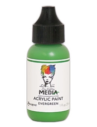 Dina Wakley Media Acrylic Paint  - Evergreen, 1oz Bottle