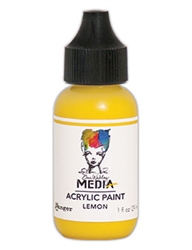 Dina Wakley Media Acrylic Paint  - Lemon, 1oz Bottle