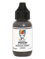 Dina Wakley Media Acrylic Paint  - Umber, 1 oz Bottle