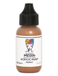 Dina Wakley Media Acrylic Paint  - Penny, 1oz Bottle