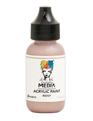 Dina Wakley Media Acrylic Paint  - Rosy, 1oz Bottle
