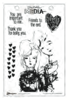 Dina Wakley Media Stamp Set - Friends to the End
