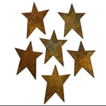Rusted Metal Embellishments - Rusted 2" Star Set