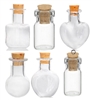 Set of 6 Tiny Clear Glass Vials