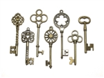 Large Metal Keys - Set of 7