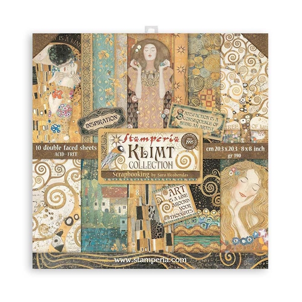 Stamperia Klimt - 8x8 Paper Pad SBBS48