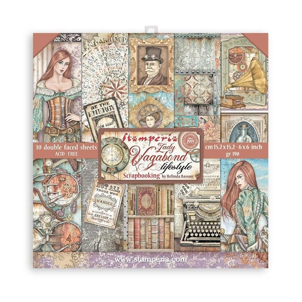 Stamperia Lady Vagabond Lifestyle - 6x6 Papers SBBXS10