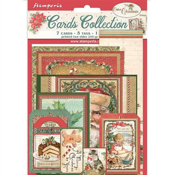 Stamperia Cards Collection - Classic Christmas SBCARD07