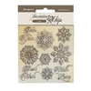 Stamperia Decorative Chips - Snowflakes SCB174