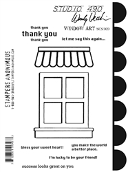 Stampers Anonymous Studio 490 Wendy Vecchi Stamp Set - Window Art SCS169