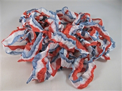 Rayon Seam Binding - Hand Dyed Red White & Blue