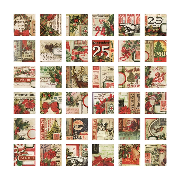 Tim Holtz Idea-ology Collage Tiles Christmas 2021 TH94189