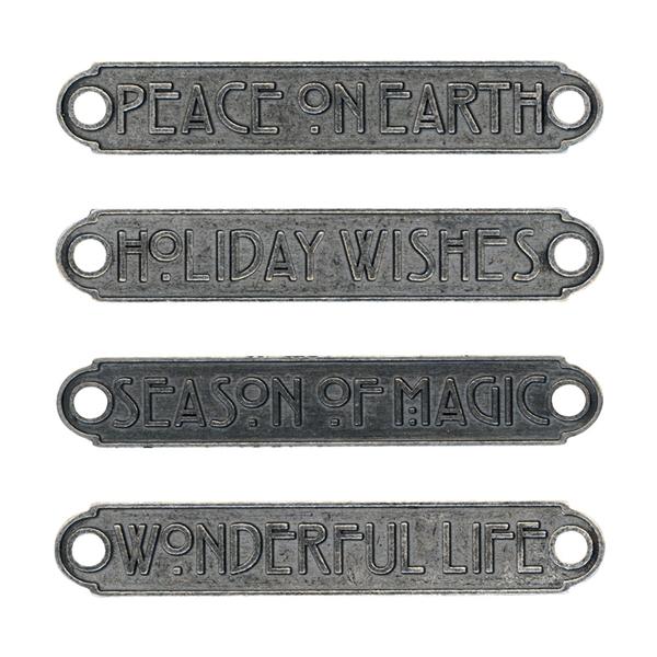 Tim Holtz Idea-ology Word Plaques Christmas 2021 TH94203