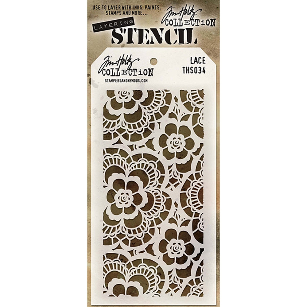 Lace Design Layering Stencil Stampers Anonymous Tim Holtz Collection THS034 