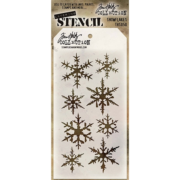 Stampers Anonymous Tim Holtz Layering Stencils - Snowflakes THS050