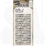 Stampers Anonymous Tim Holtz Layering Stencils - Merry Christmas THS098