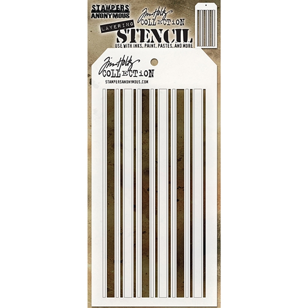 Stampers Anonymous Tim Holtz Layering Stencil - Shifter Mint THS112