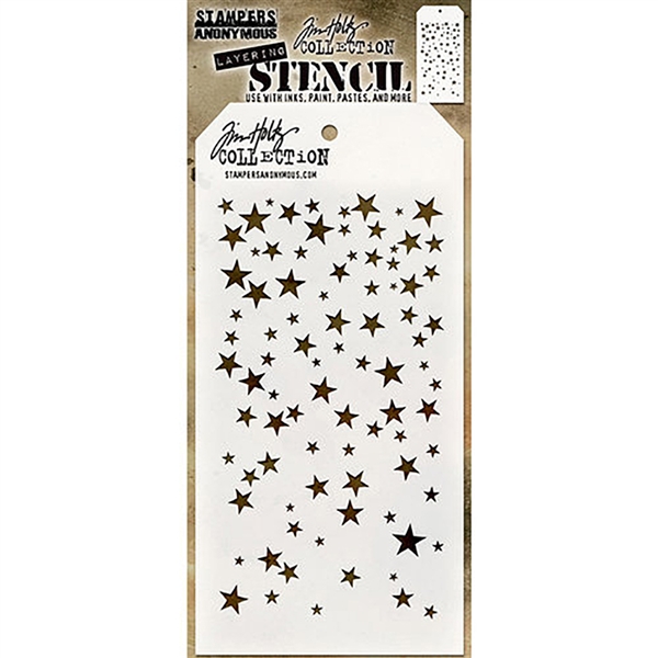 Stampers Anonymous Tim Holtz Layering Stencil - Falling Stars THS115