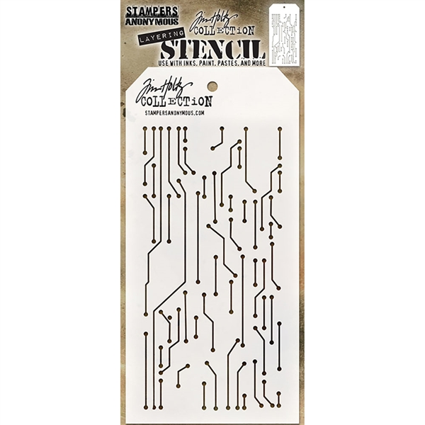 Stampers Anonymous Tim Holtz Stencil - Circuit THS146