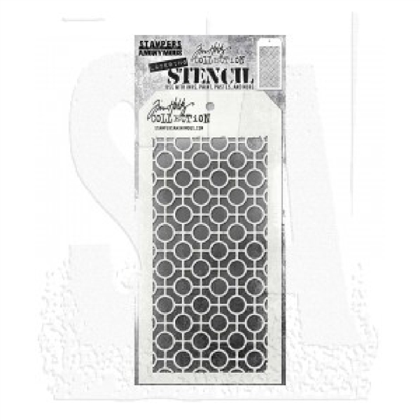 Stampers Anonymous Tim Holtz Layering Stencil - Linked Circles THS159