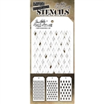 Stampers Anonymous Tim Holtz Layering Stencils Shifter Multi Harlequin THSM02