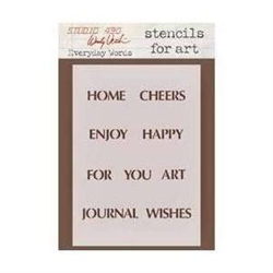 Stampers Anonymous Studio 490 Wendy Vecchi Stencil - Everyday Words WVSFA009