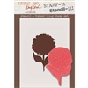 Stampers Anonymous Studio 490 Wendy Vecchi Stamp-it-Stencil-It Zinnia WVSTST004