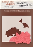 Stampers Anonymous Studio 490 Wendy Vecchi Stamp-it-Stencil-It Water Lily WVSTST019