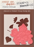 Stampers Anonymous Studio 490 Wendy Vecchi Stamp-it-Stencil-It Floral Collage WVSTST020