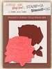 Stampers Anonymous Studio 490 Wendy Vecchi Stamp-it-Stencil-It A Rose Is A Rose WVSTST028